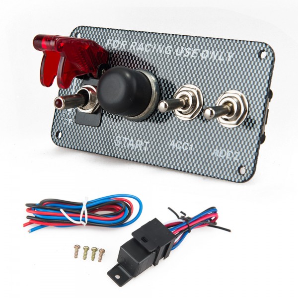 Car Switch, Red LED Switch, Racing Switch, Car Engine Switch